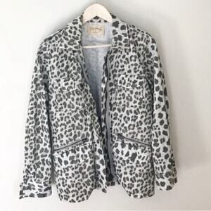Lily Aldridge for Velvet Leopard Utility Jacket small